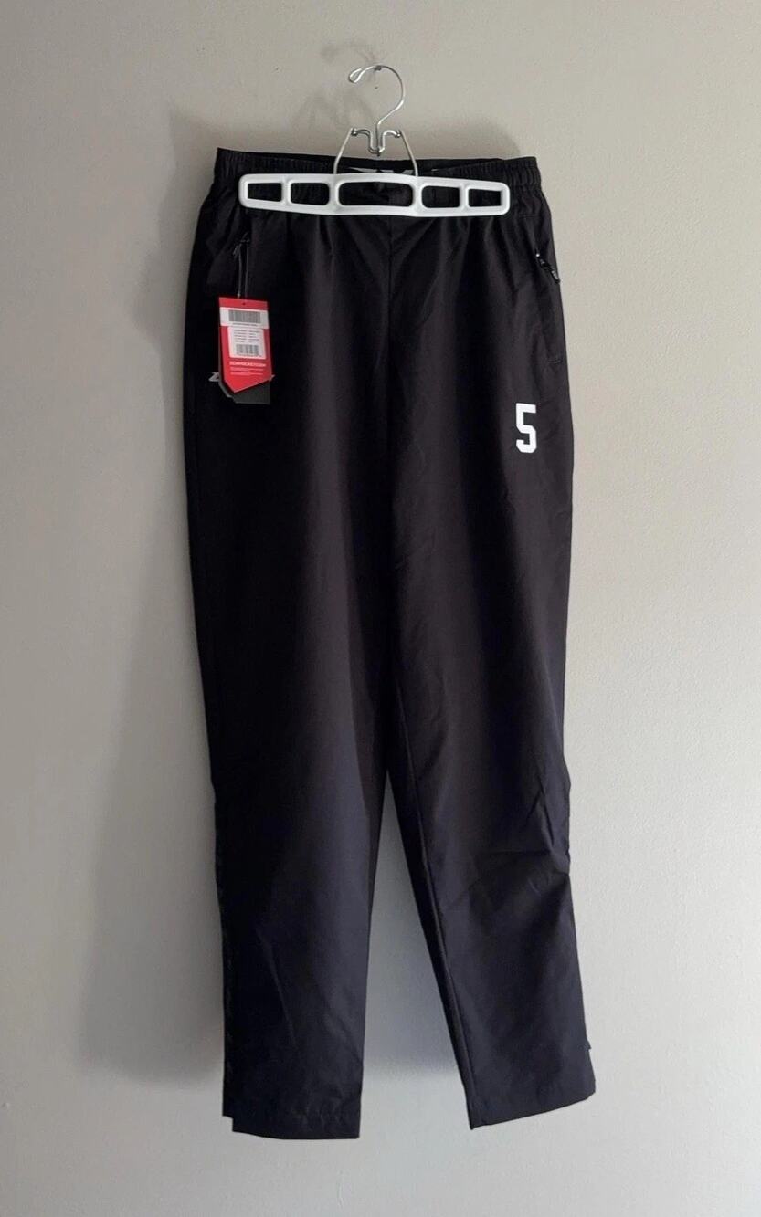 CCM Tactical Cool Track Pants Mens Small Black Lined Zip Cuffs Hockey PN5315